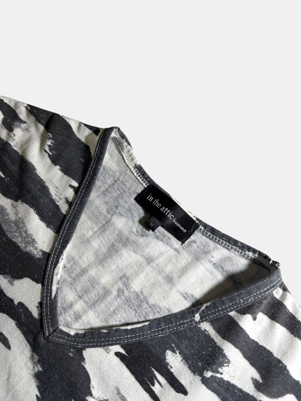 Abstract Camo V-Neck T-Shirt