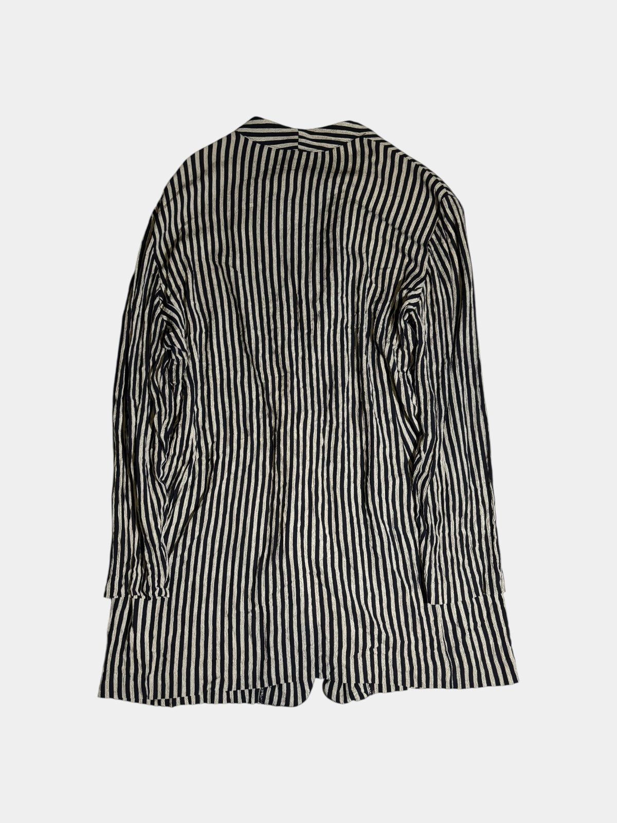 Striped Collarless Jacket