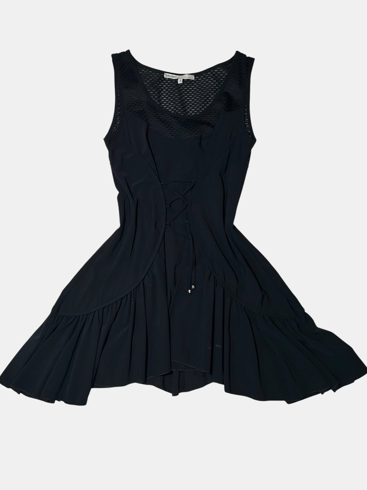Lace-Up Mini Dress