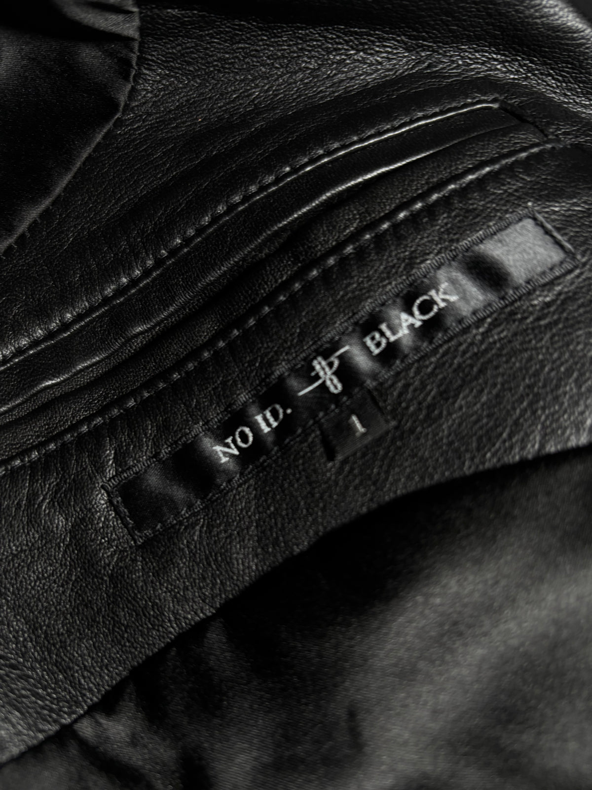 Stand-Collar Leather Jacket