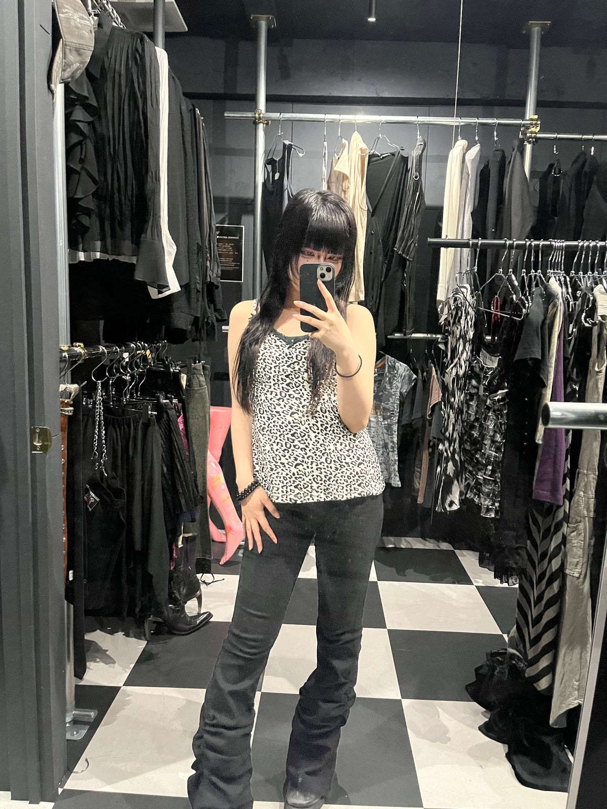 Leopard Lace-Trim Camisole