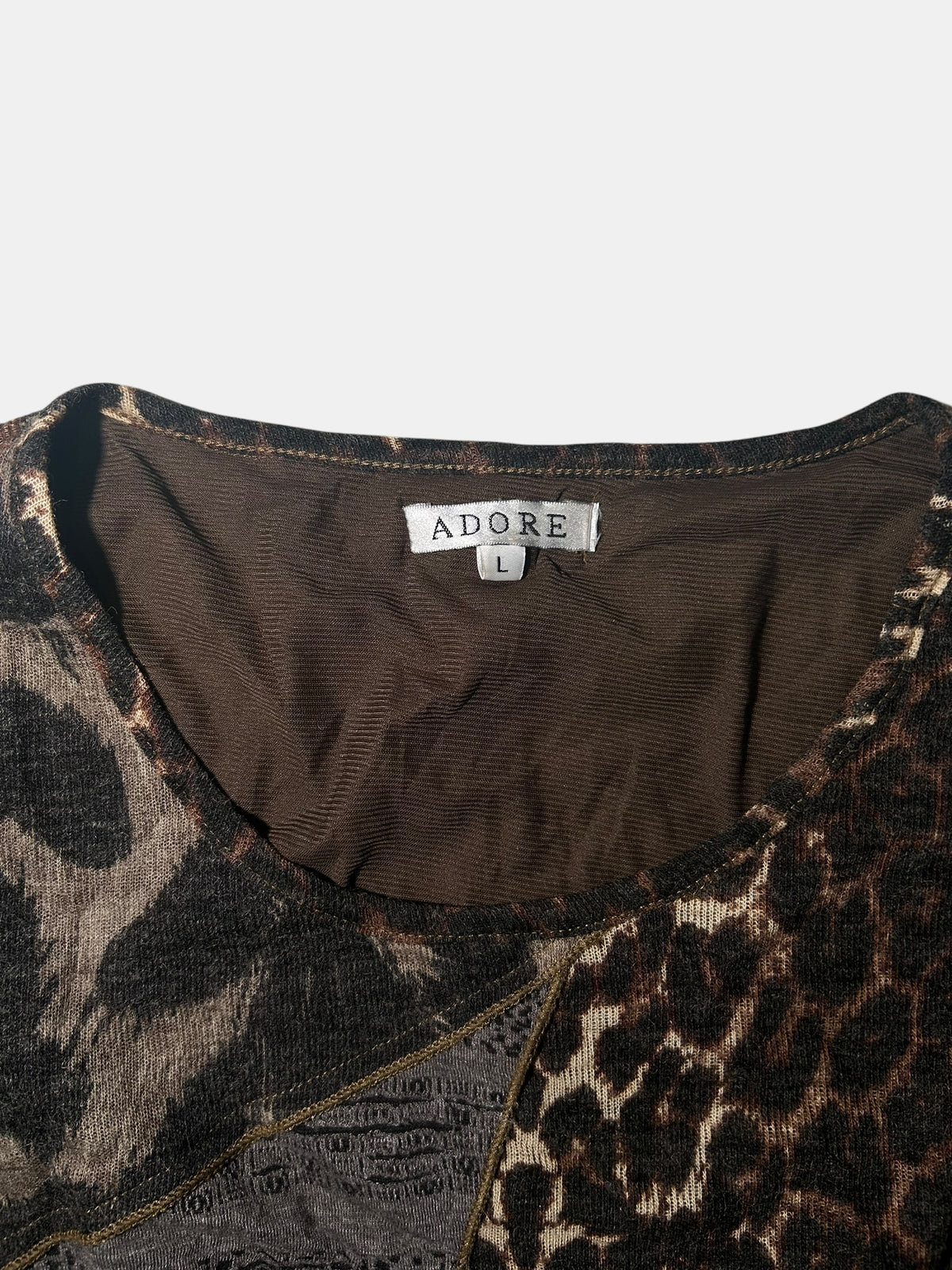 Leopard Patchwork Top