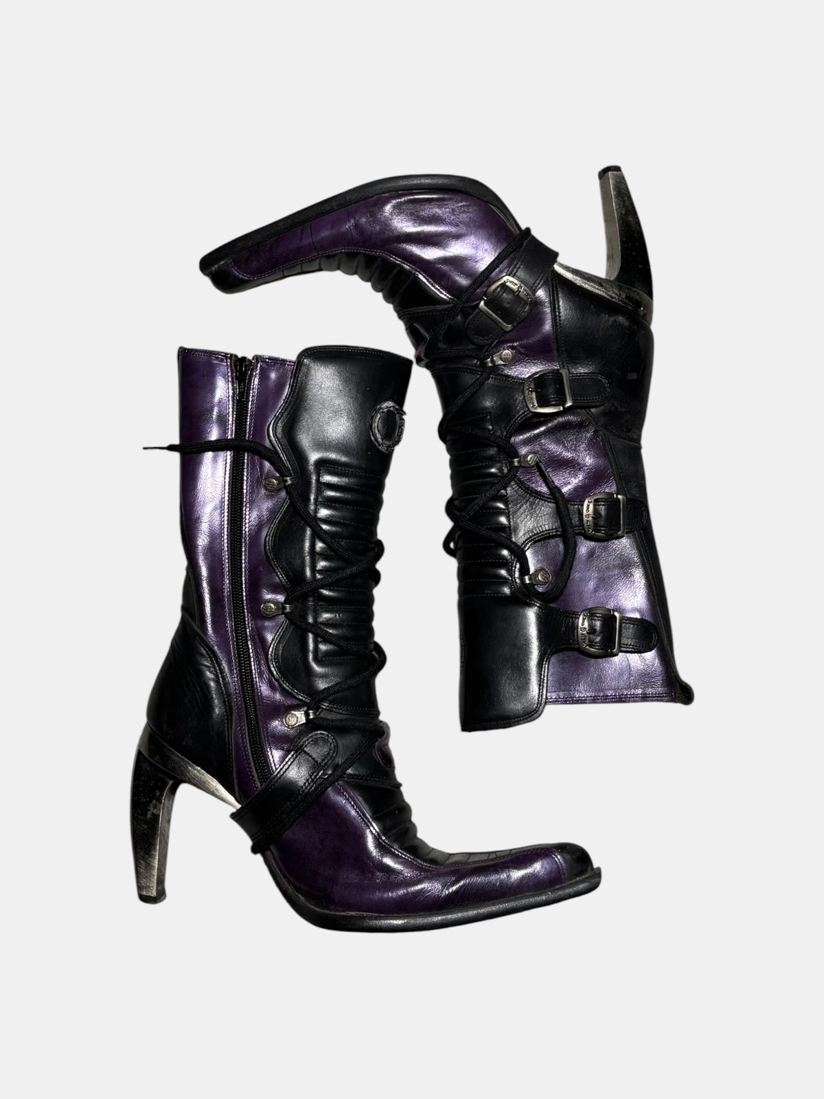 Multi-Buckle Heeled Boots
