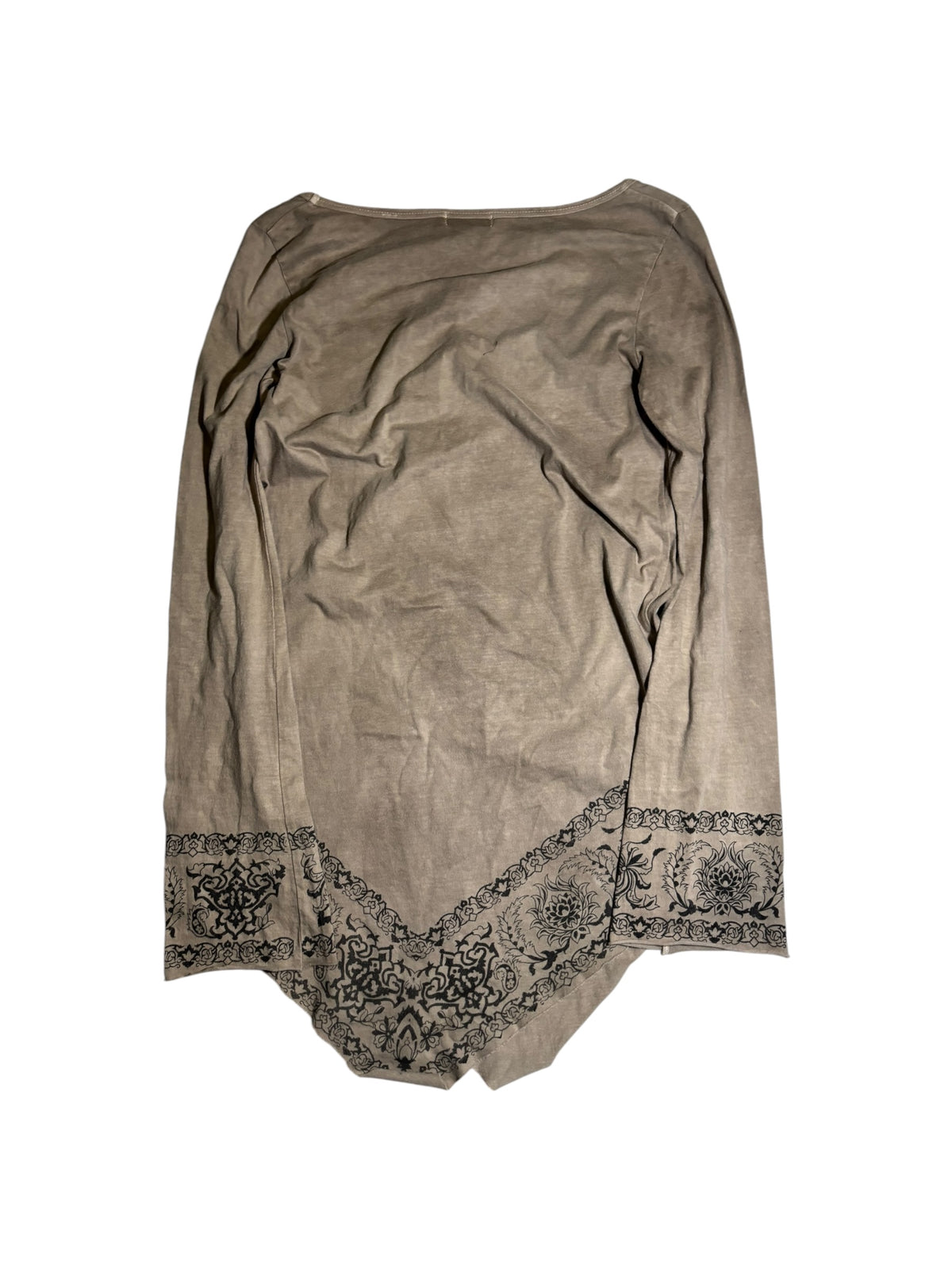 goa Ornament Print Asymmetric Tunic Top