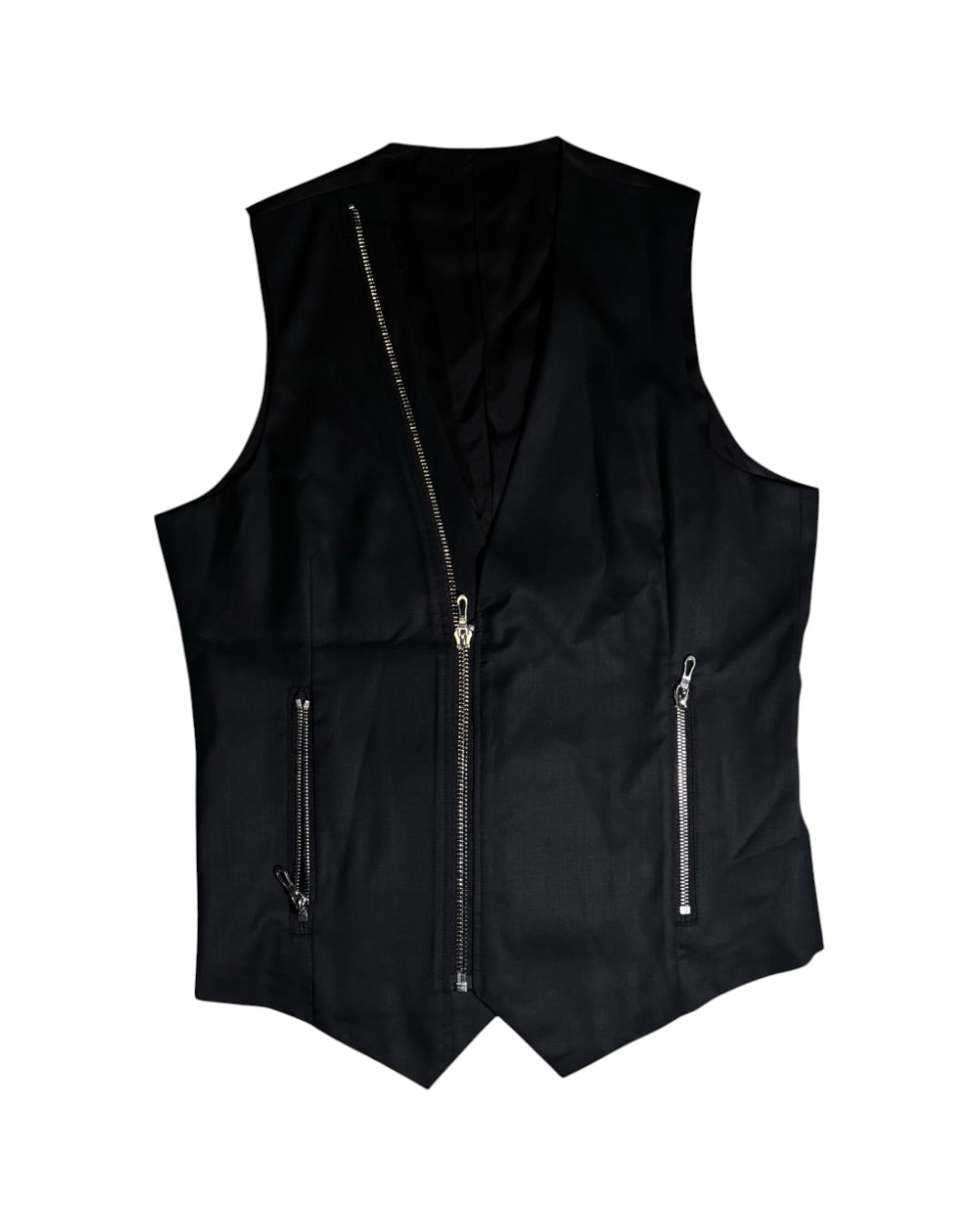 Triple-Zip Tailored Vest