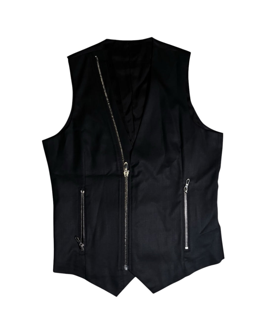 Triple-Zip Tailored Vest