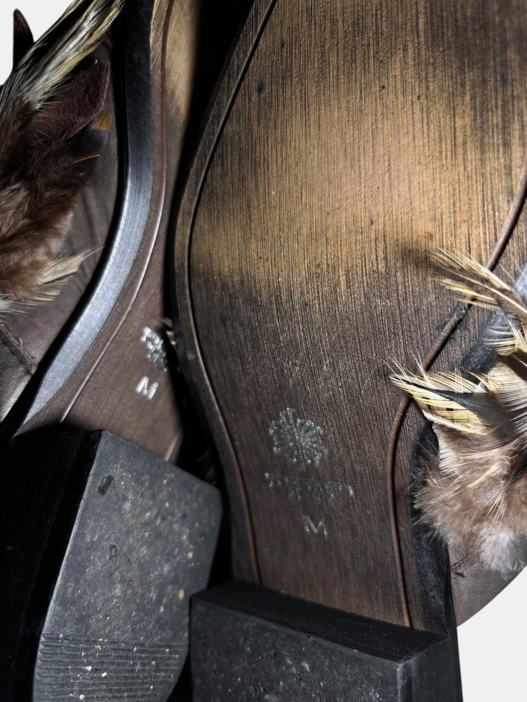 Tornado Mart J-Rock Feather Pointed Toe Mules
