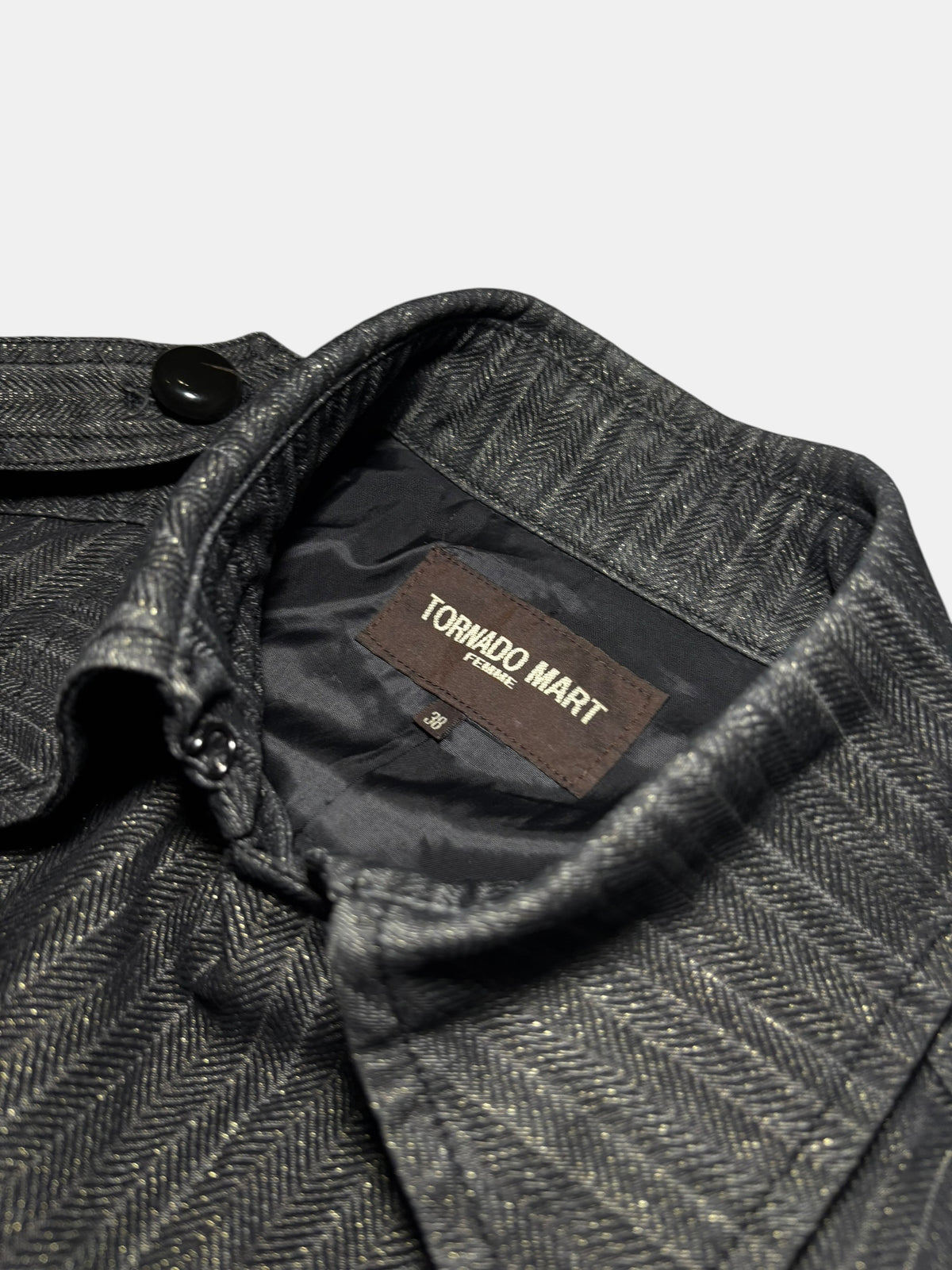 Belted Herringbone Jacket