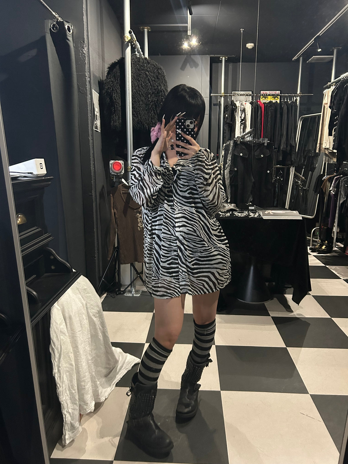 Sheer Zebra Print Blouse