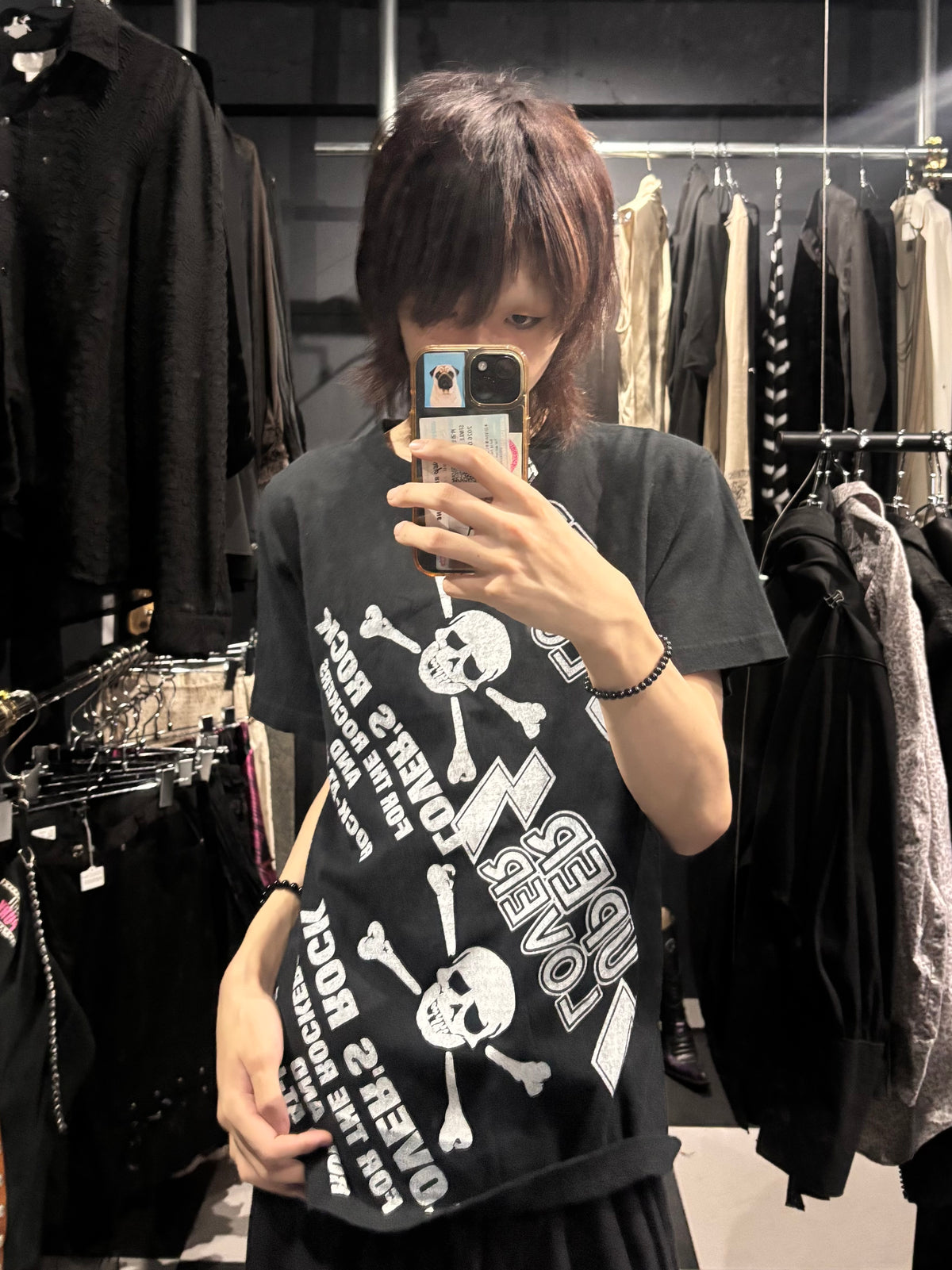 Skull Lightning Graphic T-Shirt