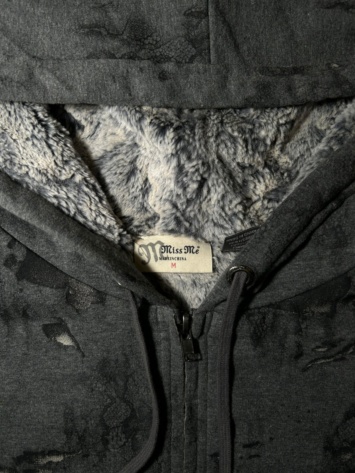 Cross-Applique Zip Hoodie