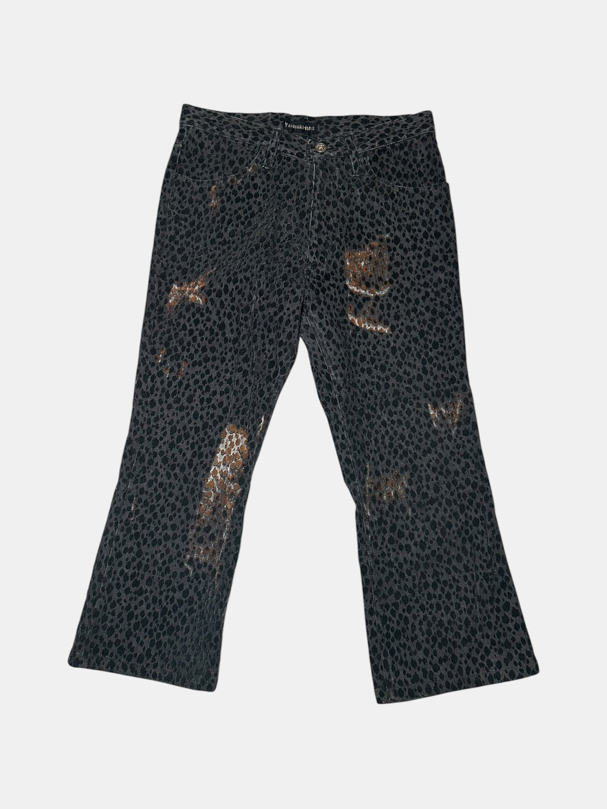 Yasuyuki Ishii Leopard Flare Trousers