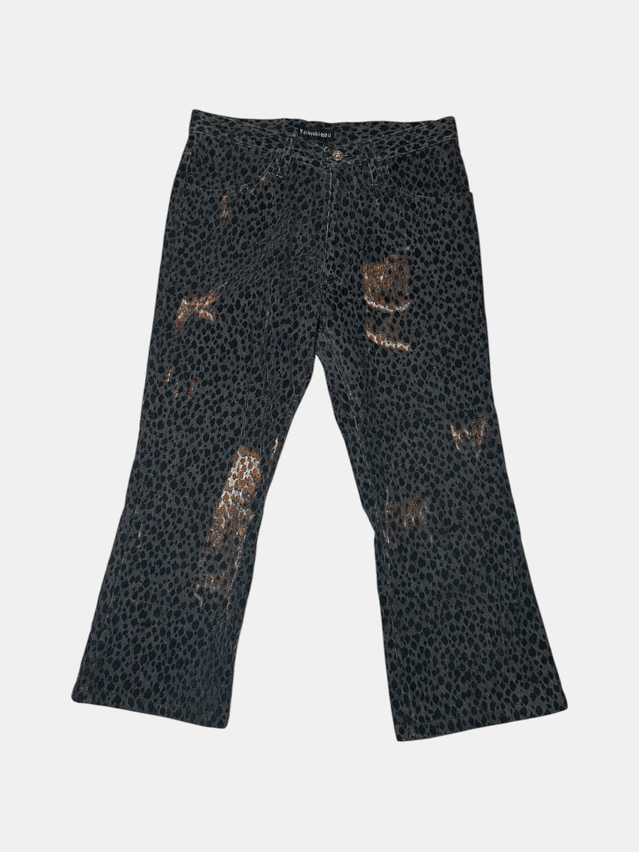Yasuyuki Ishii Leopard Flare Trousers