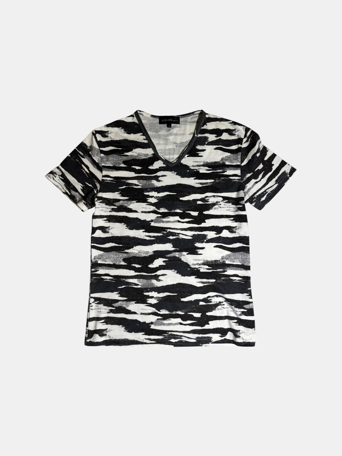 Abstract Camo V-Neck T-Shirt