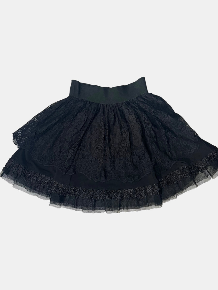 OZZ ONESTE Lace Tiered Skirt
