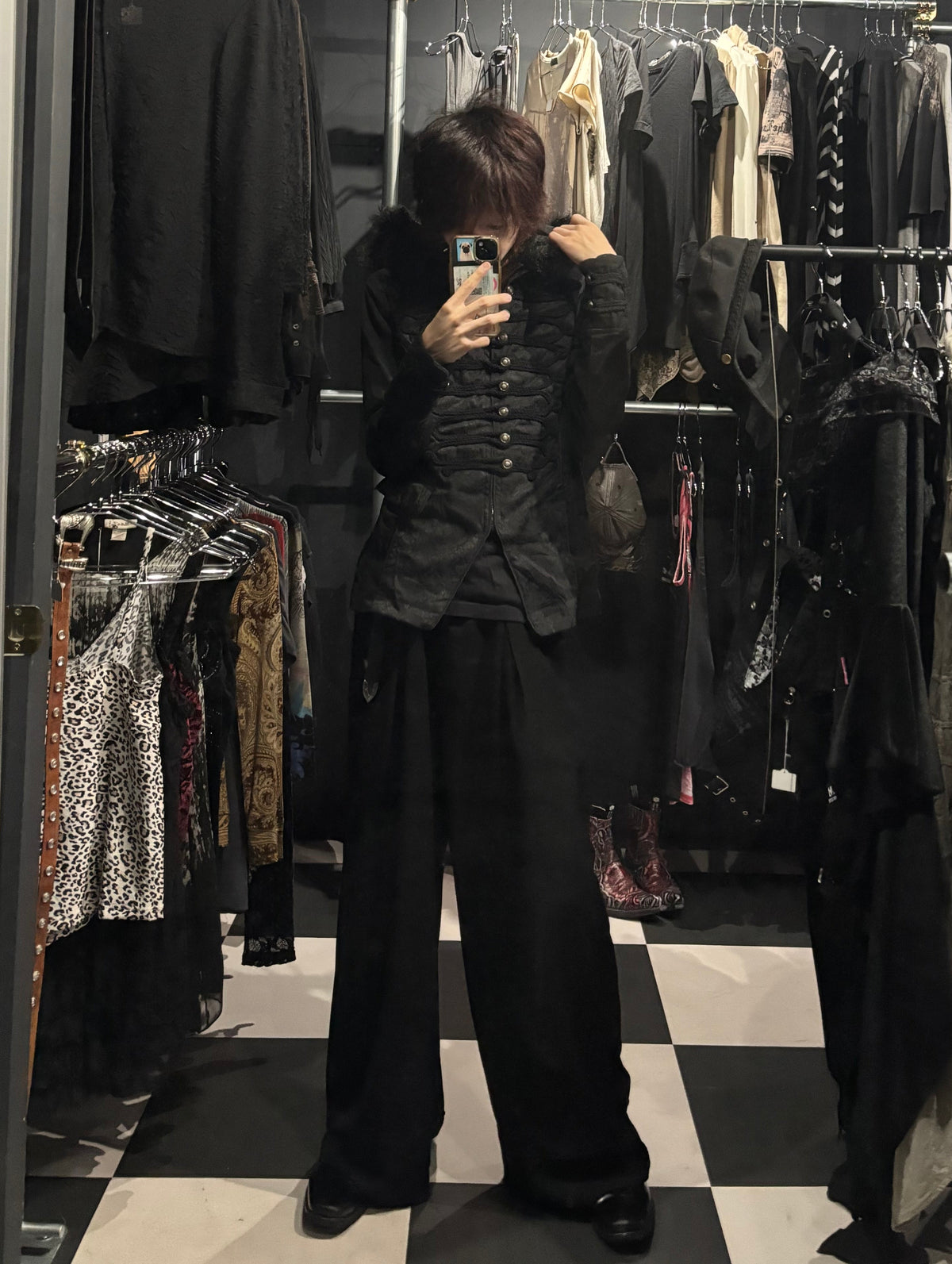 Pile-Trim Hooded Jacket