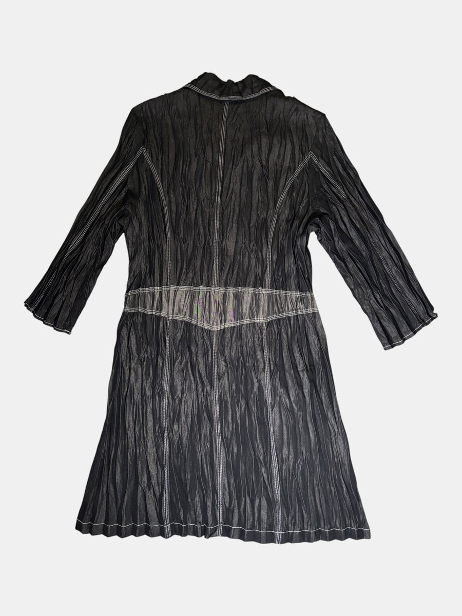 Alison Sheri Crinkle Zip Coat