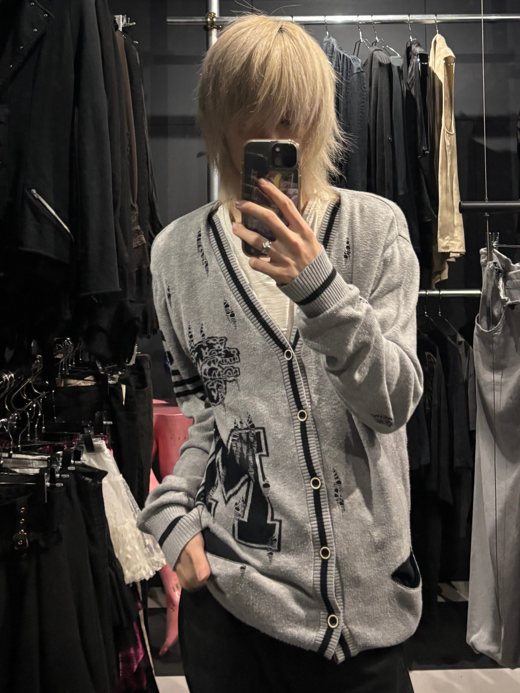 MIHARA YASUHIRO Distressed Cardigan