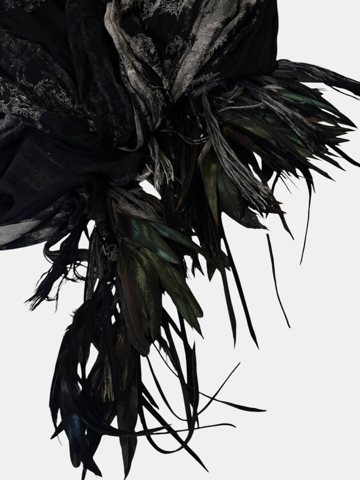 KMRii Feather Fringe Stole