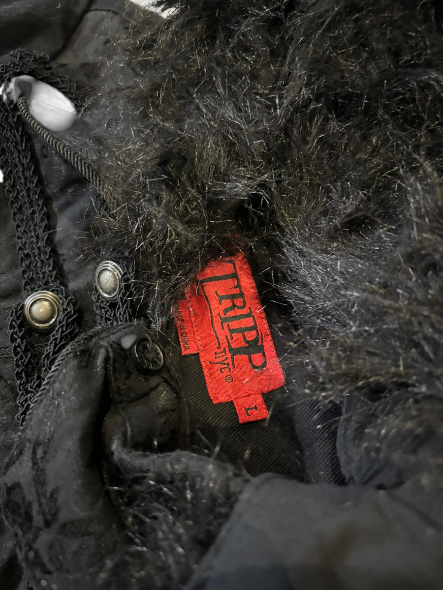 Pile-Trim Hooded Jacket