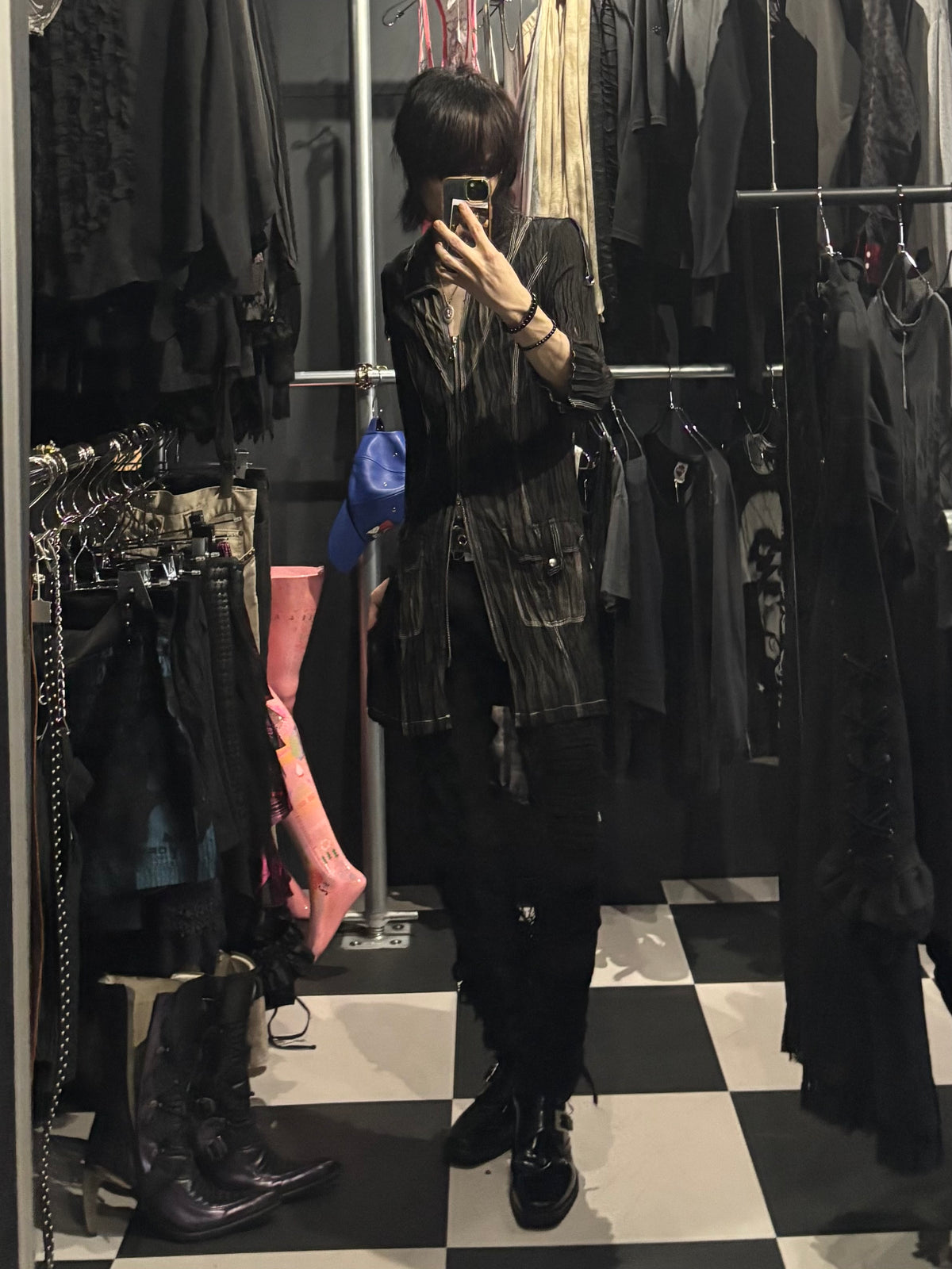 Alison Sheri Crinkle Zip Coat