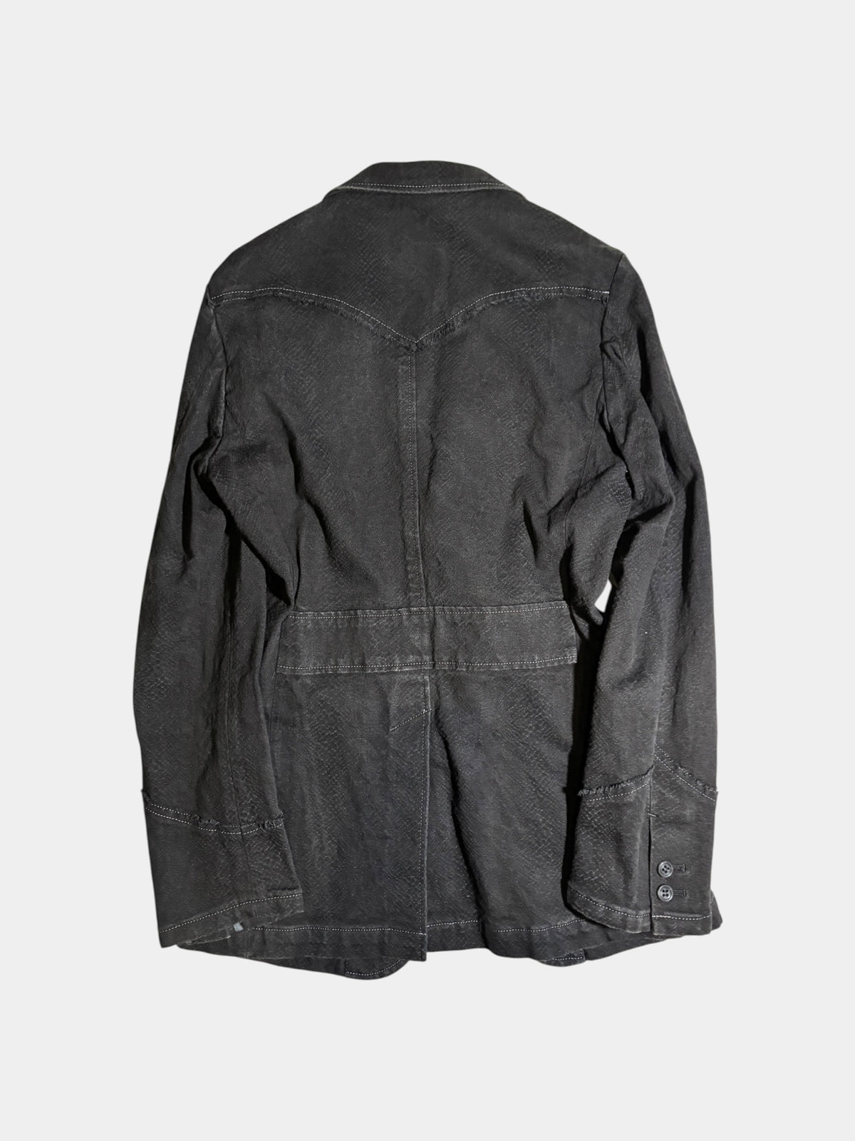 Contrast-Stitch Tailored Jacket