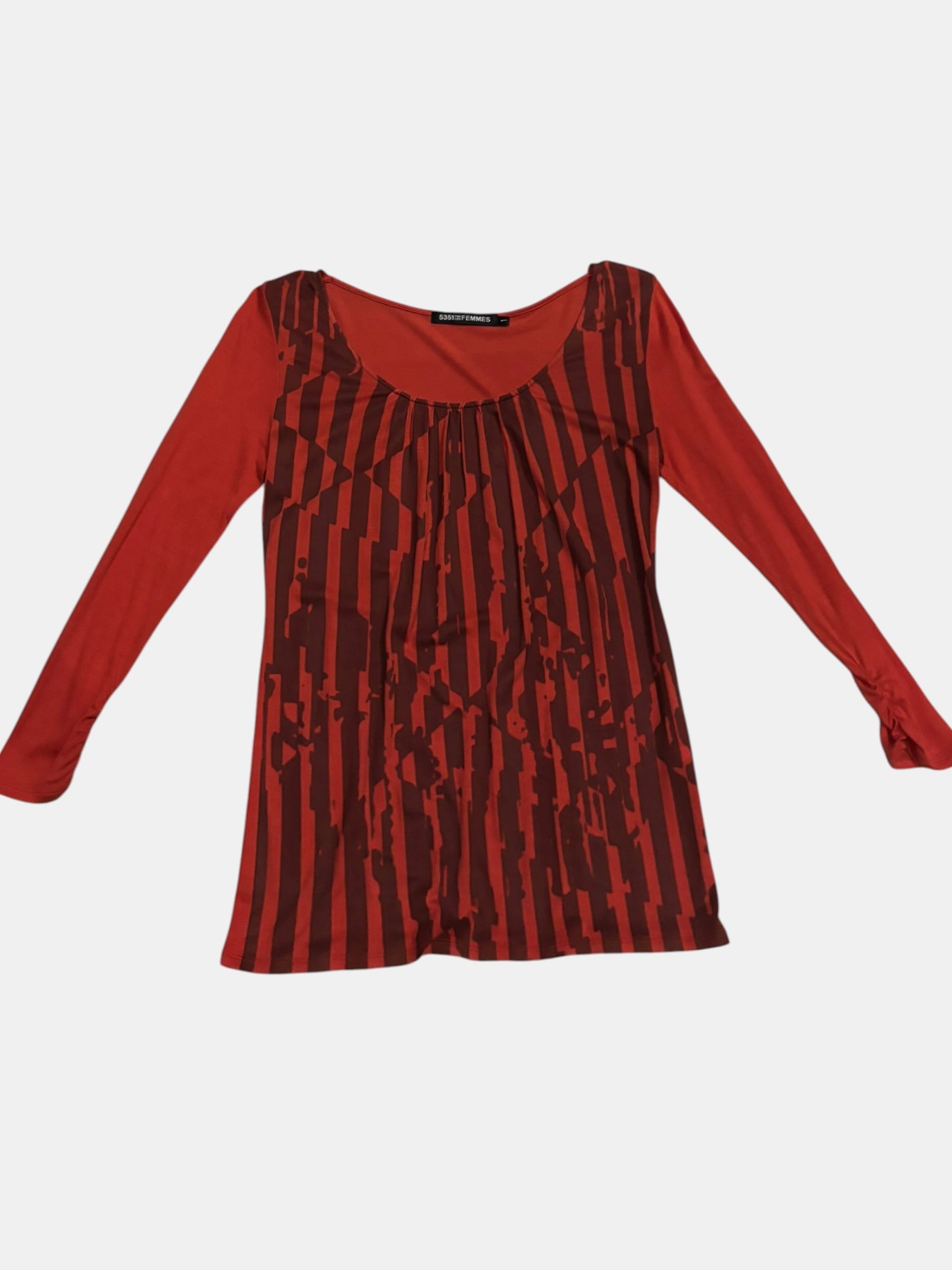 5351 POUR LES FEMMES Print Long-Sleeve Top