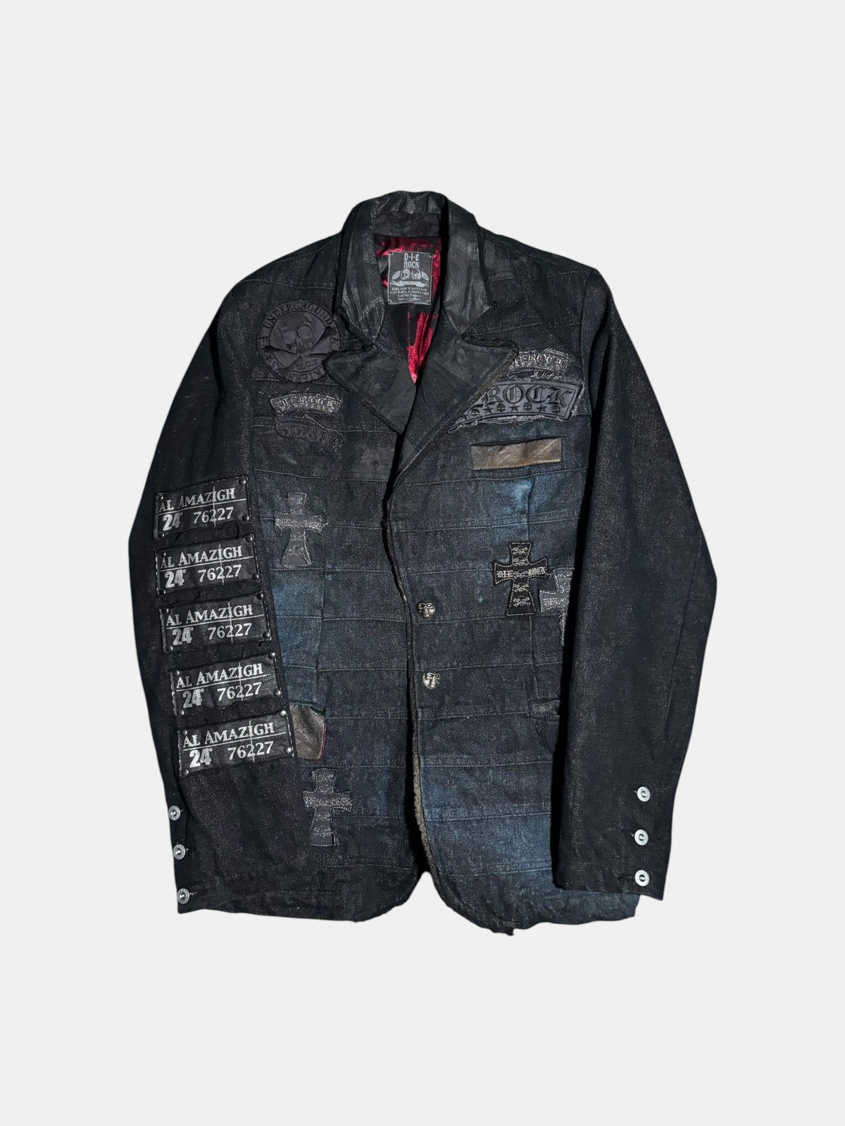 Patched Denim Tailored Jacket