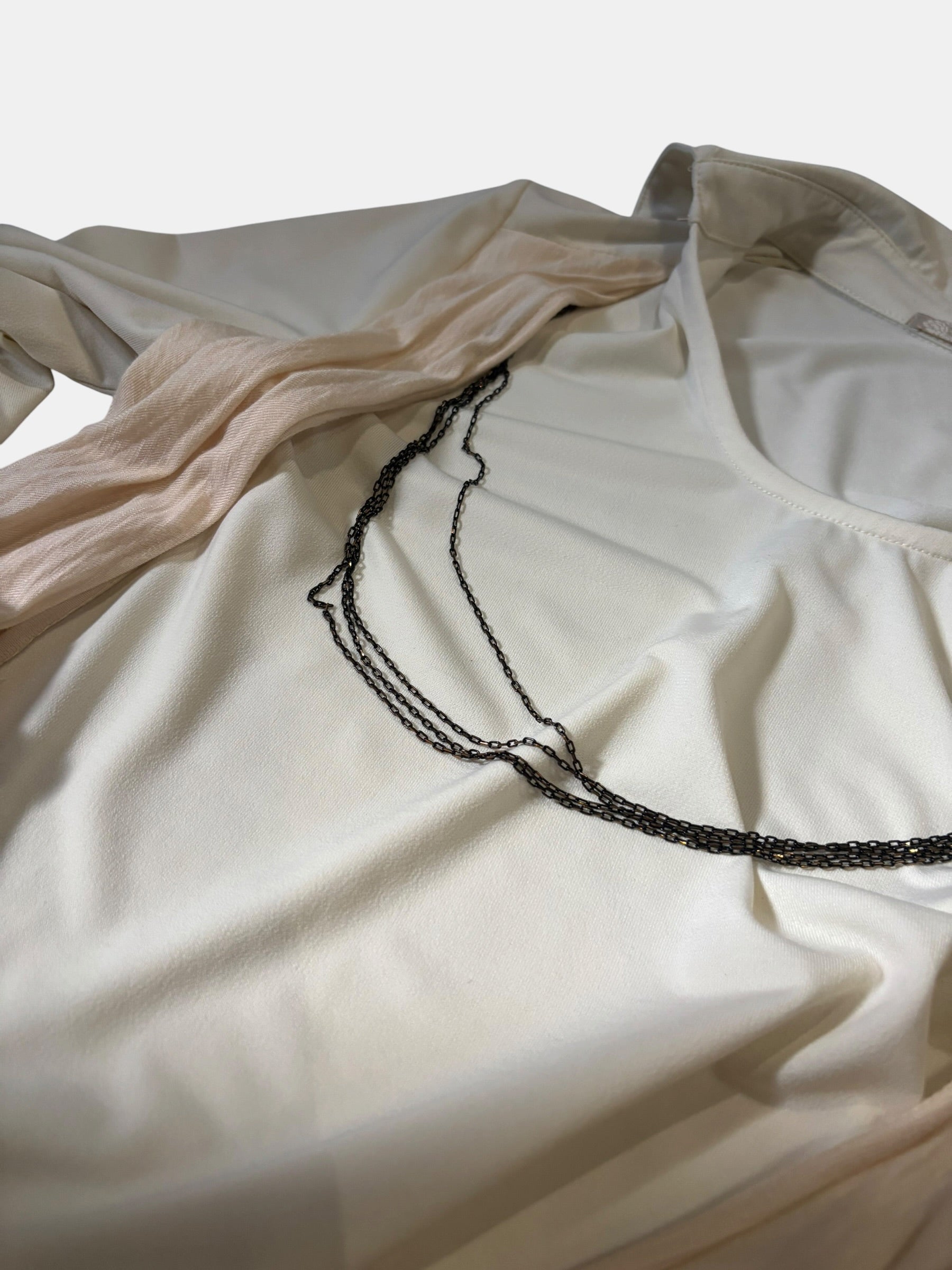 Rozen Kavalier Draped Cowl-Neck Top