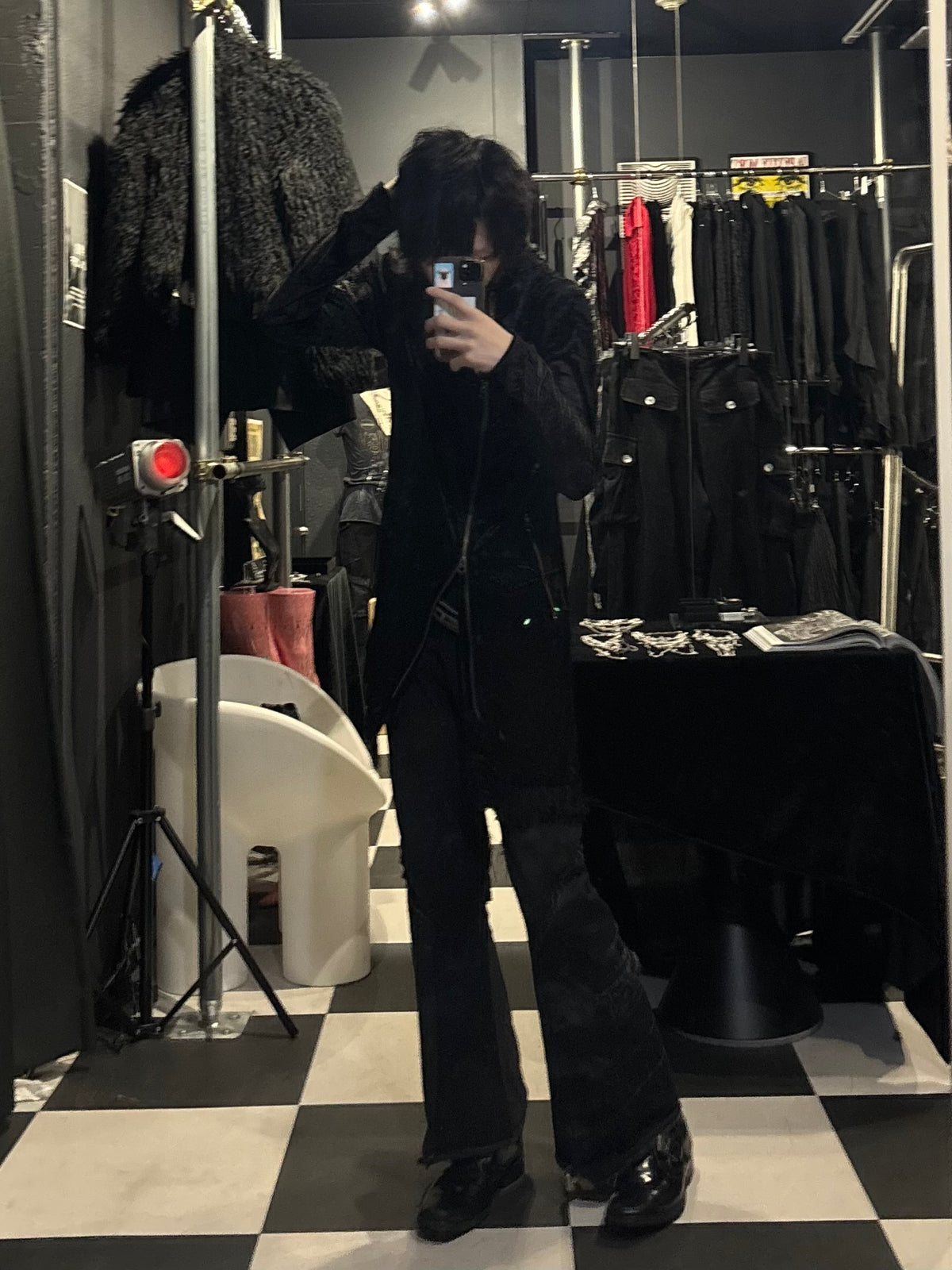 Crushed Velvet Hooded Coat
