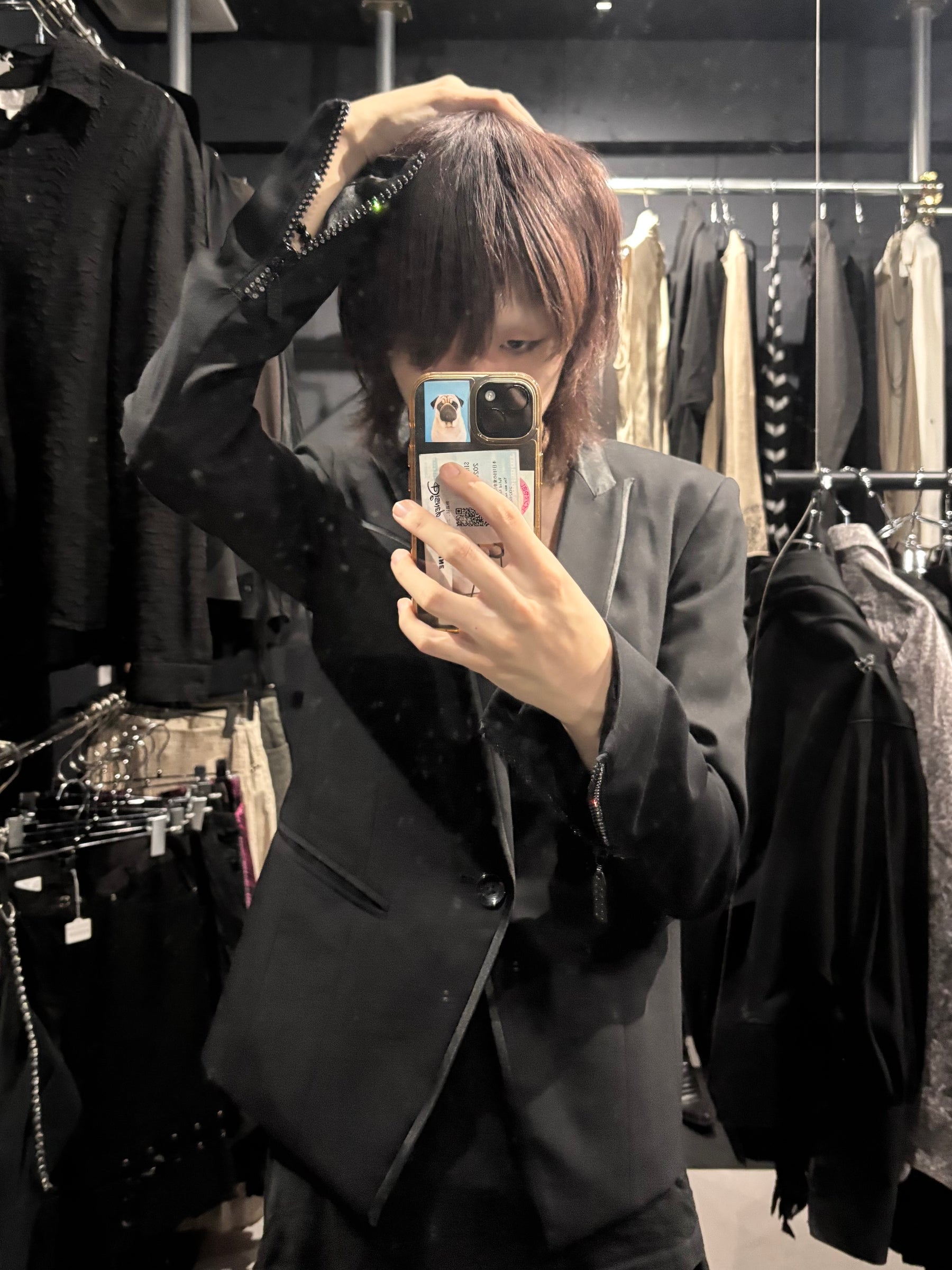 Zip-Detail Tailored Blazer