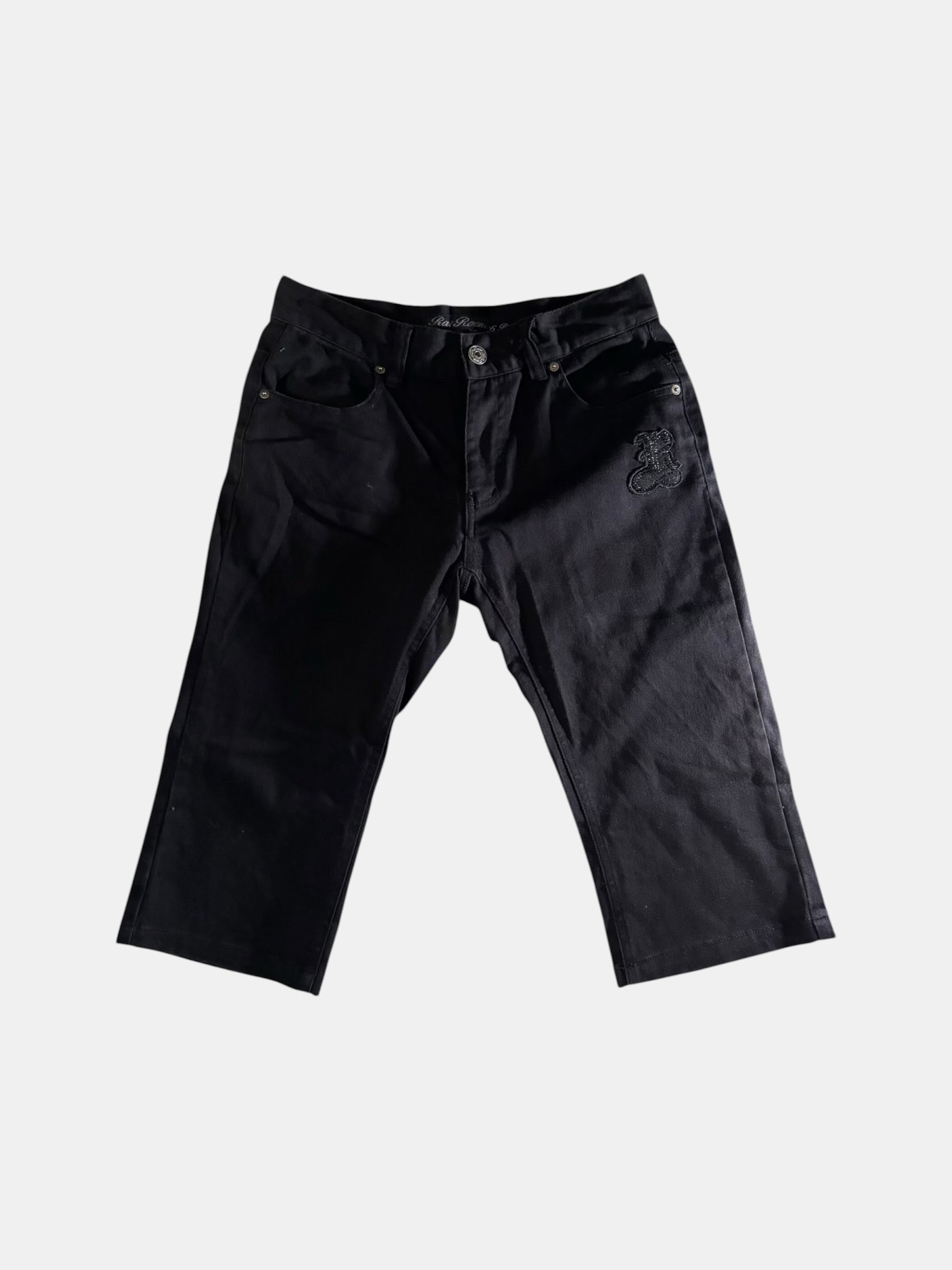 Roen Skull Embroidered Cropped Pants