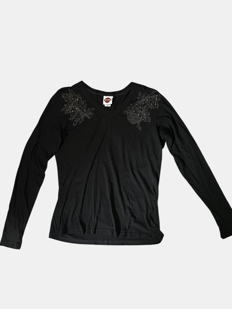 Harley-Davidson Embellished Long-Sleeve Tee