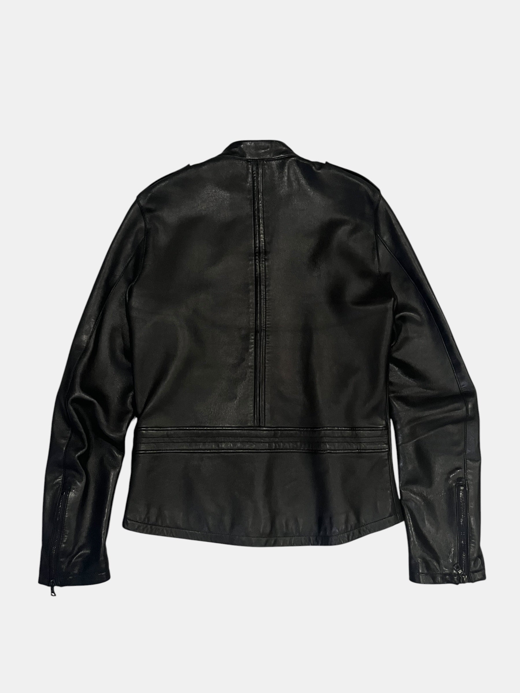 FACTOTUM Leather Racer Jacket