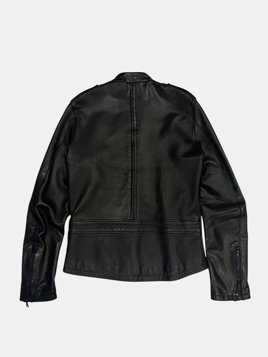 FACTOTUM Leather Racer Jacket