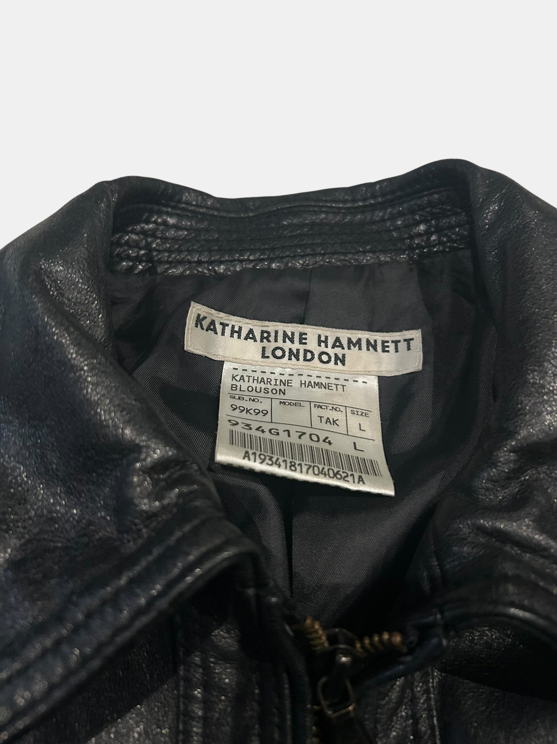 KATHARINE HAMNETT LONDON Leather Blouson