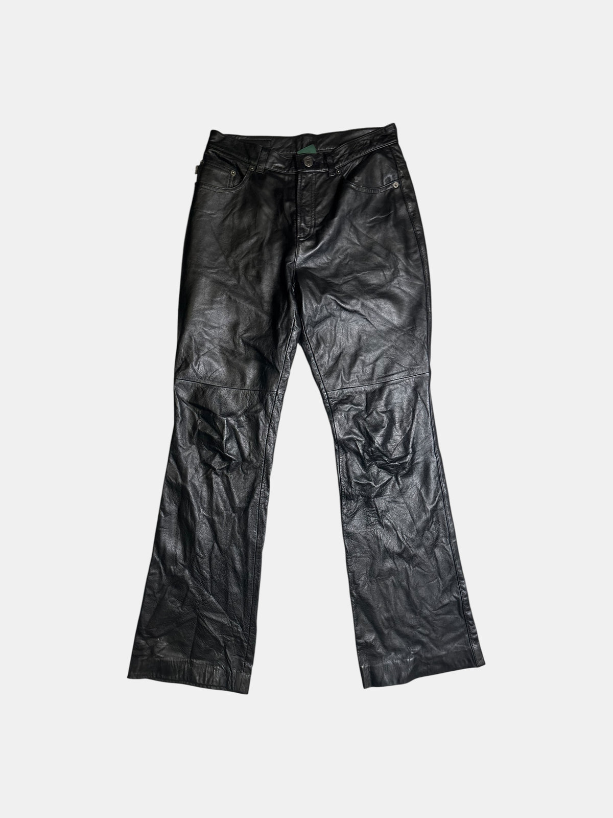 Leather Bootcut Pants