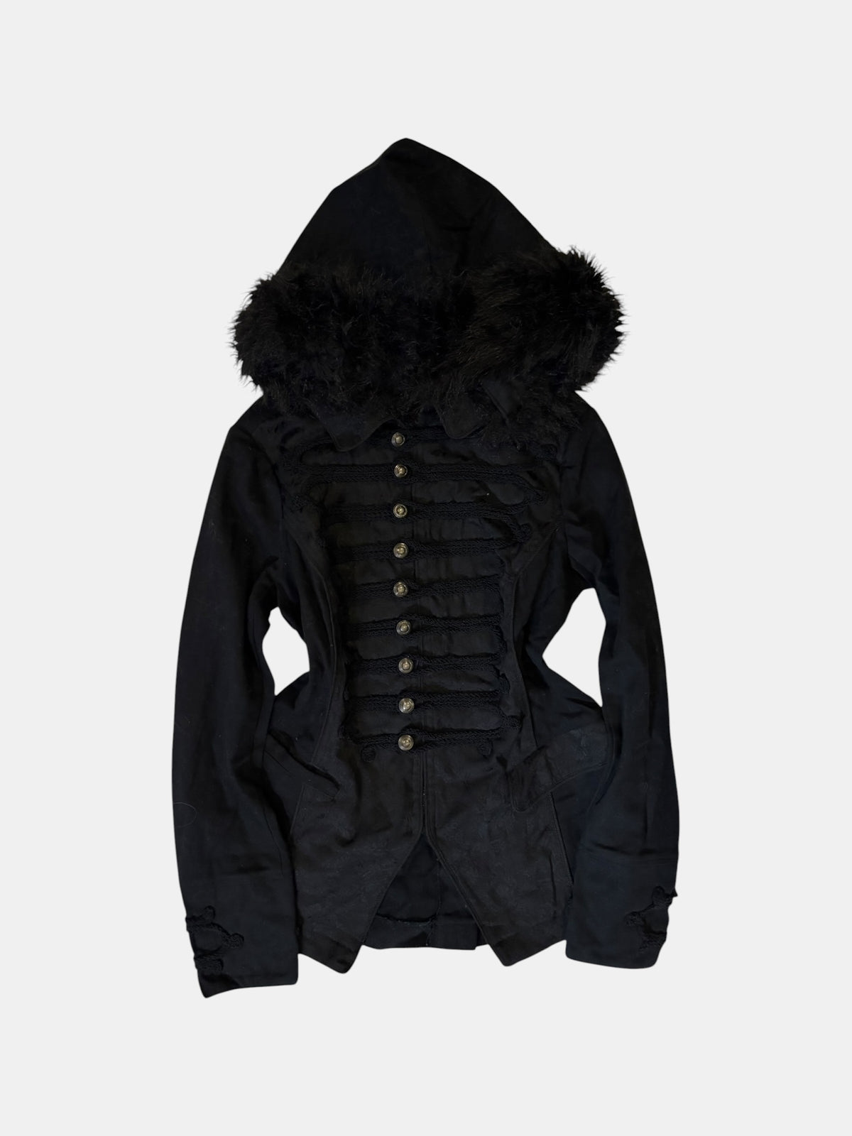 Pile-Trim Hooded Jacket