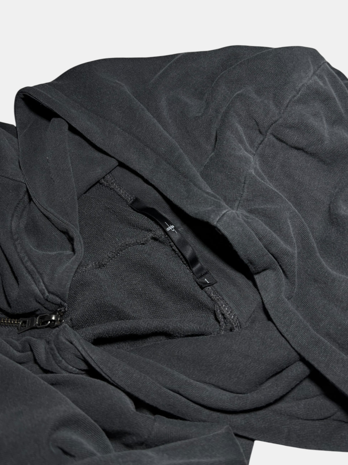 Distressed Zip Hoodie