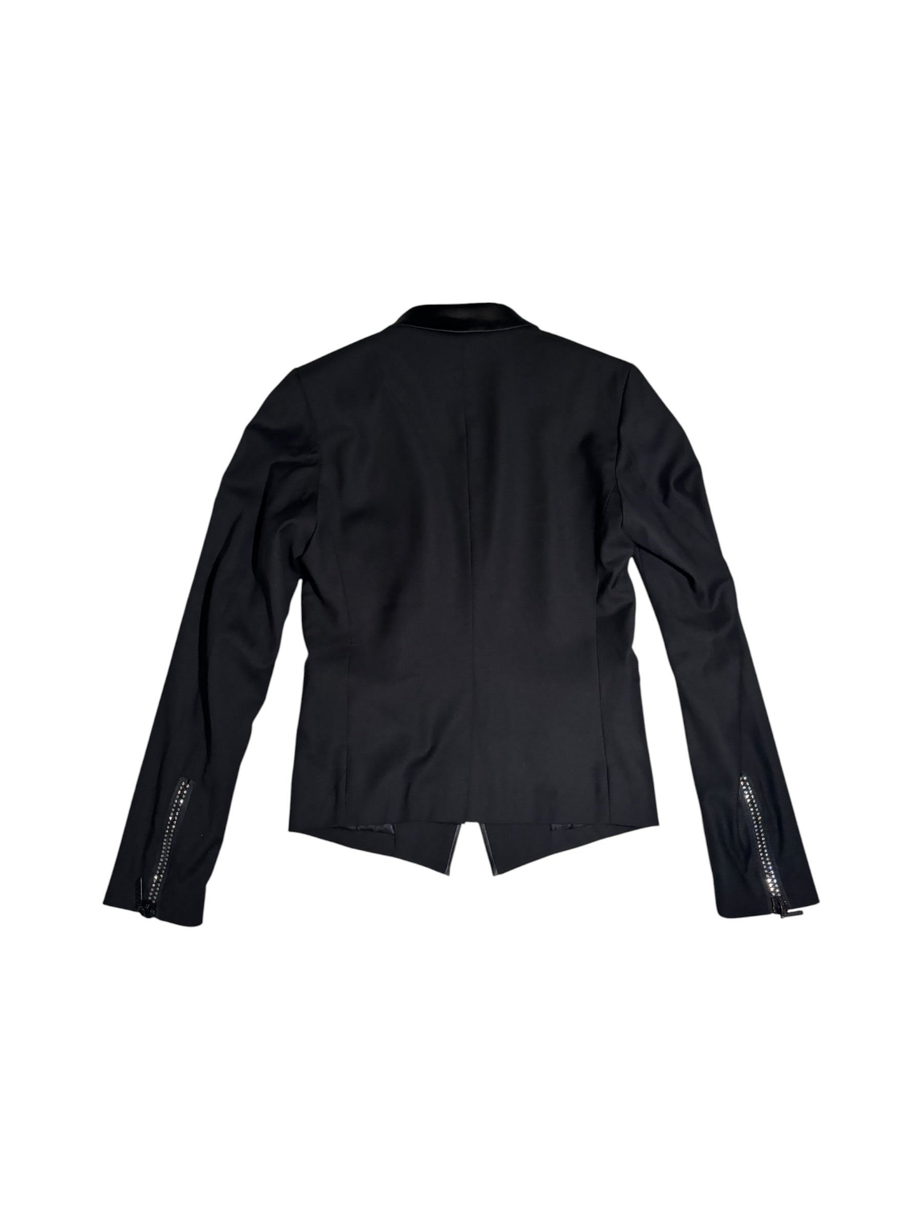 Zip-Detail Tailored Blazer