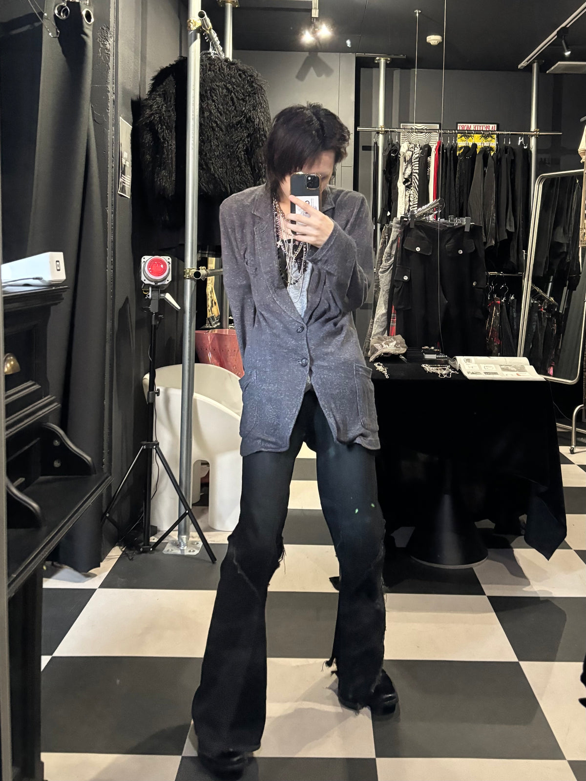 Heathered Jersey Blazer