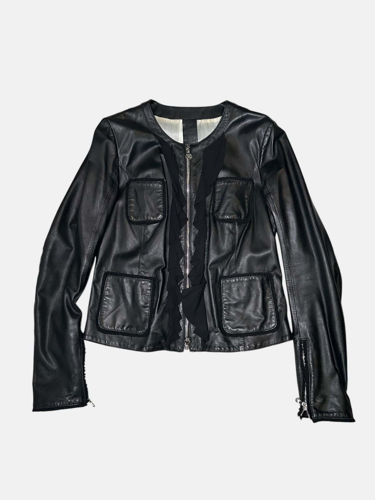 Ruffle-Trim Jacket