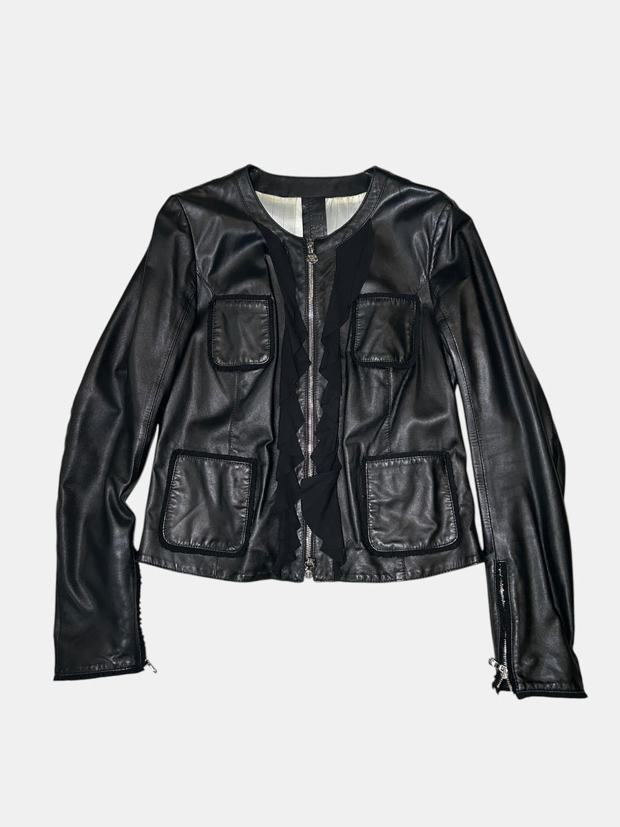 Ruffle-Trim Jacket