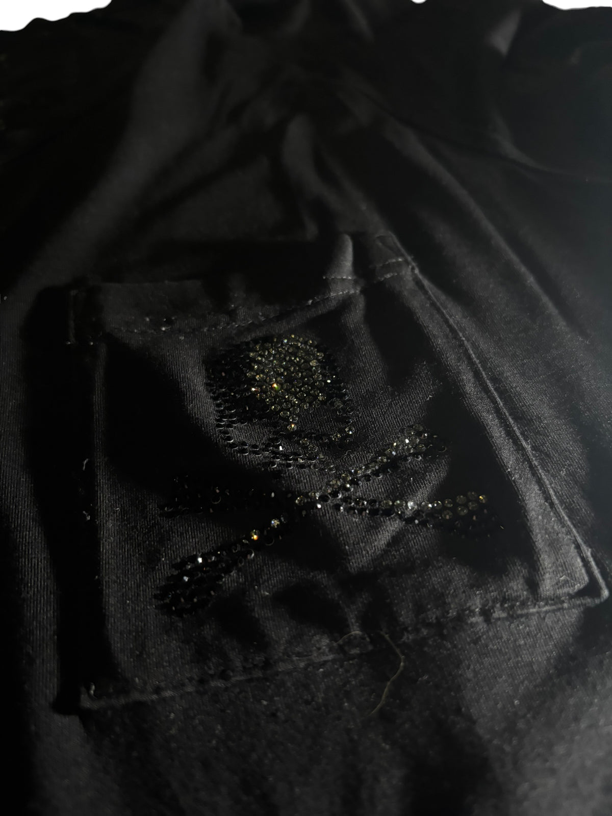 Roen Rhinestone Skull Long-Sleeve T-Shirt