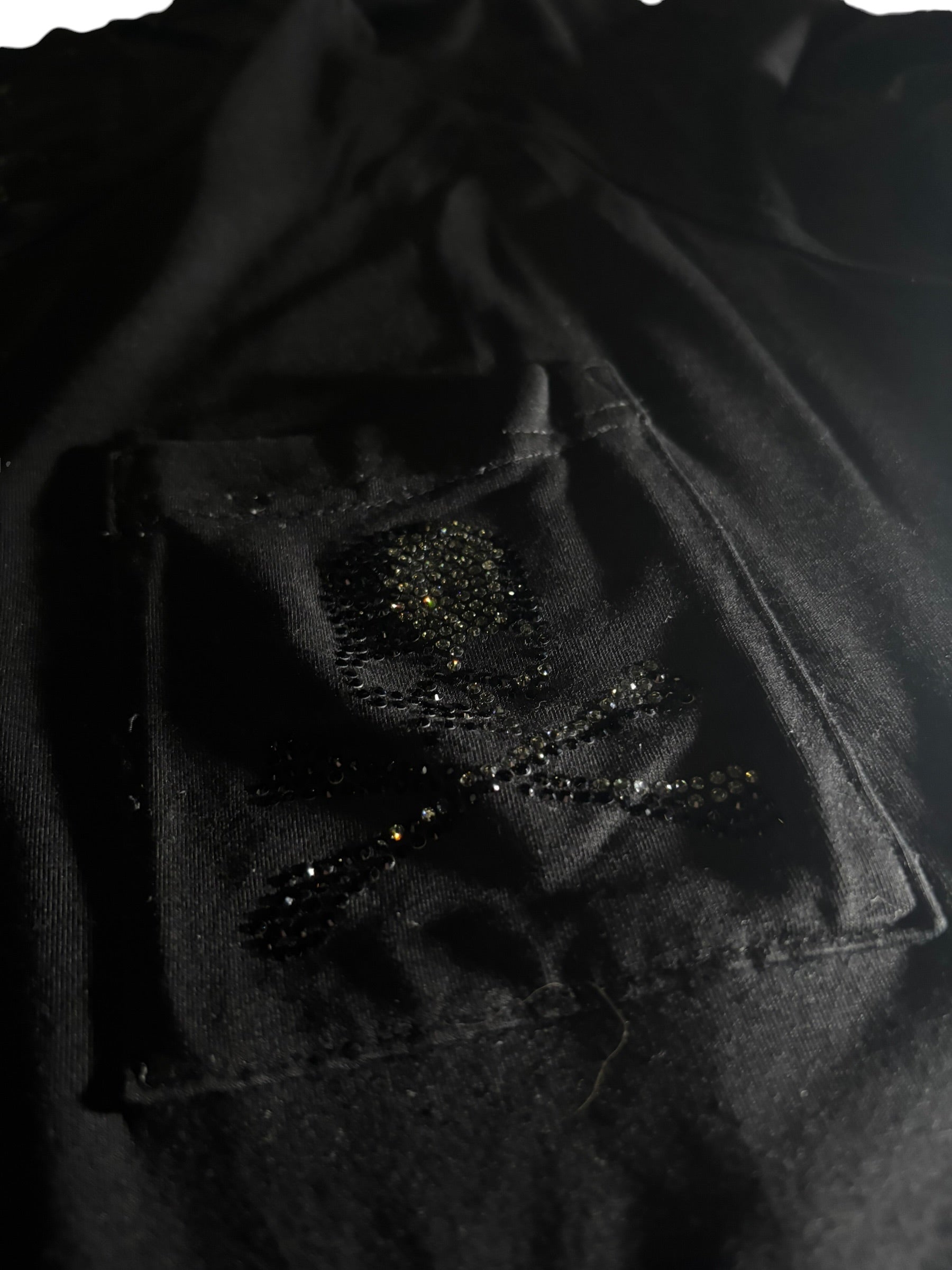 Roen Rhinestone Skull Long-Sleeve T-Shirt