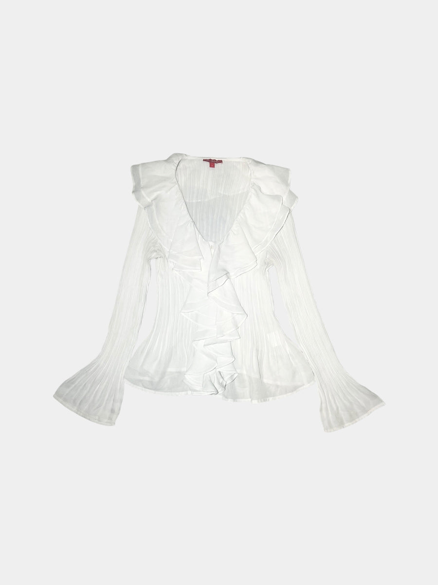 Ruffle-Front Blouse