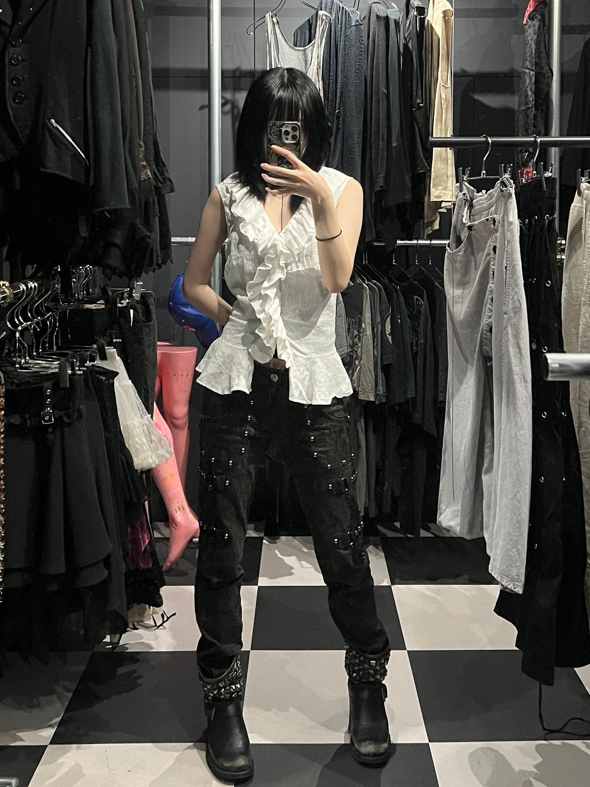 Ralph Lauren Ruffle Sleeveless Blouse