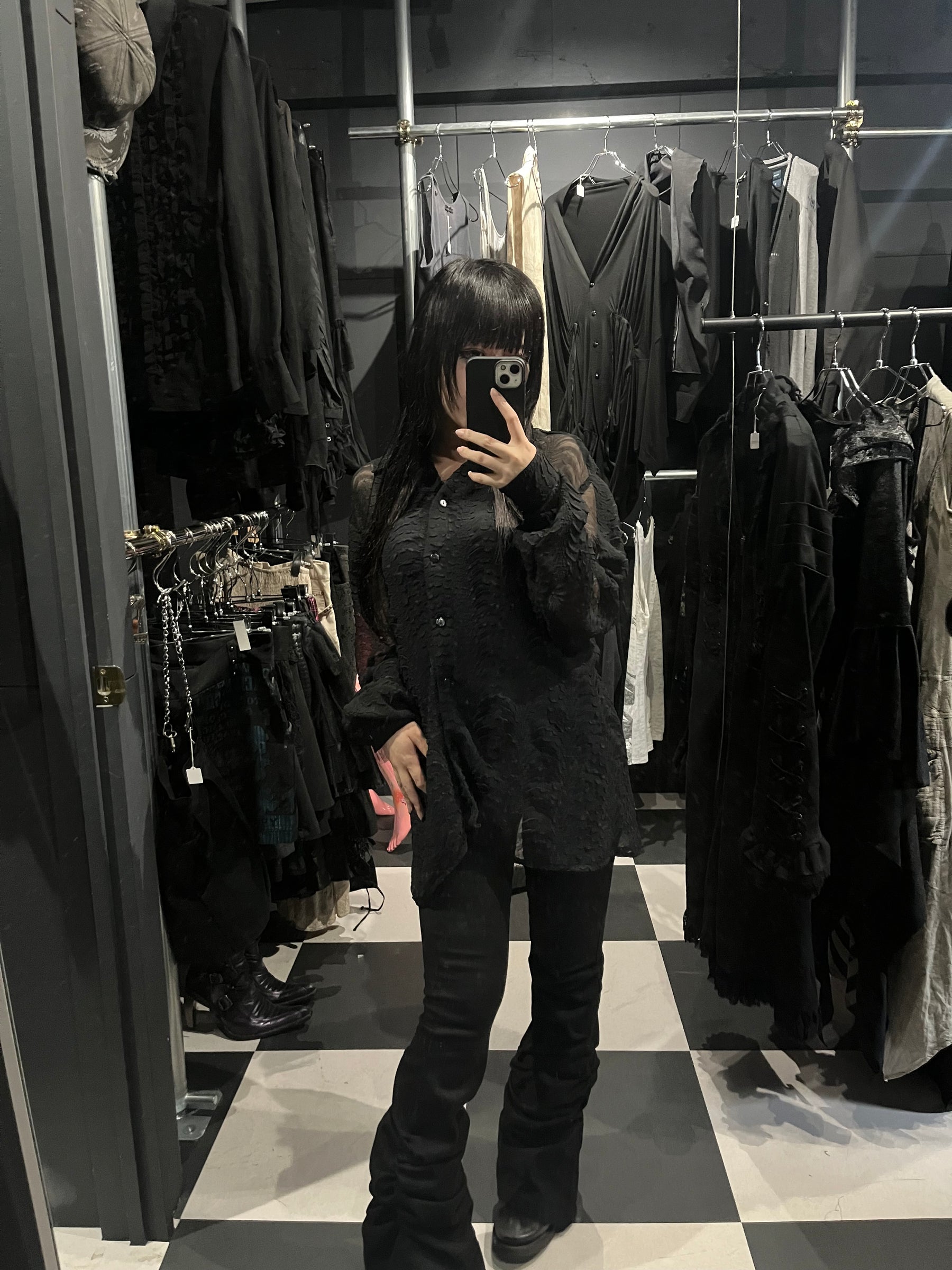 Textured Sheer Blouse