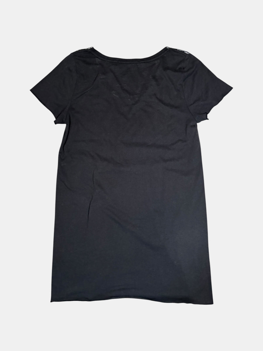5351 POUR LES FEMMES Moose Print Longline Tee