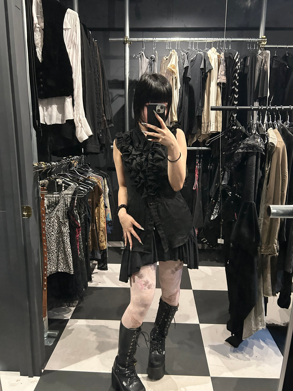 Ruffle-Front Blouse